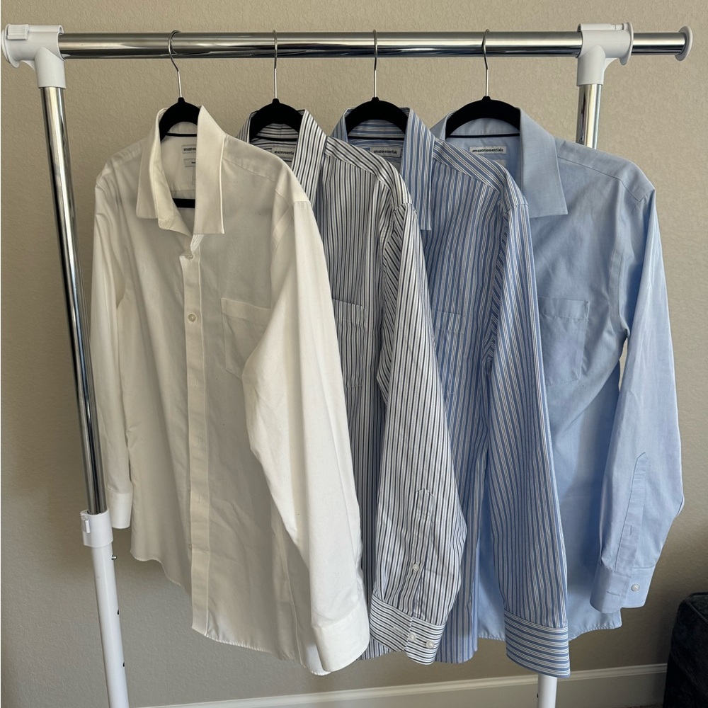 Four Amazon Essentials Button Up Shirts - image 1